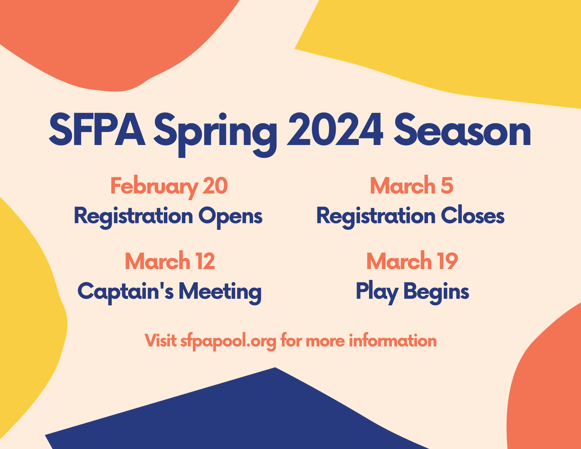 Spring 2024 Registration SFPA